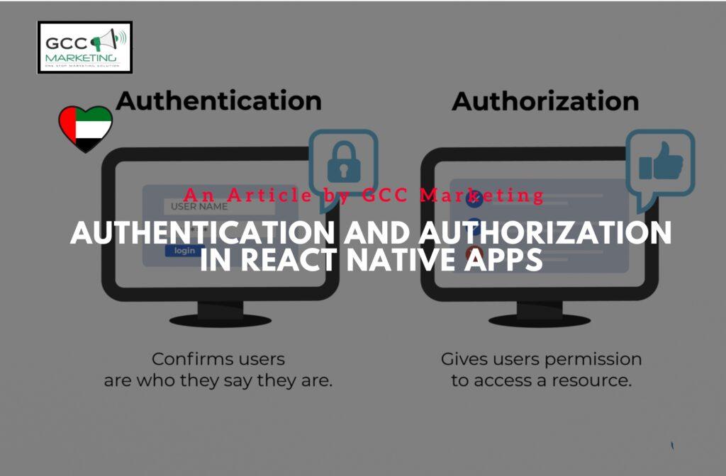 A conceptual image representing secure authentication and authorization processes within React Native mobile applications.
