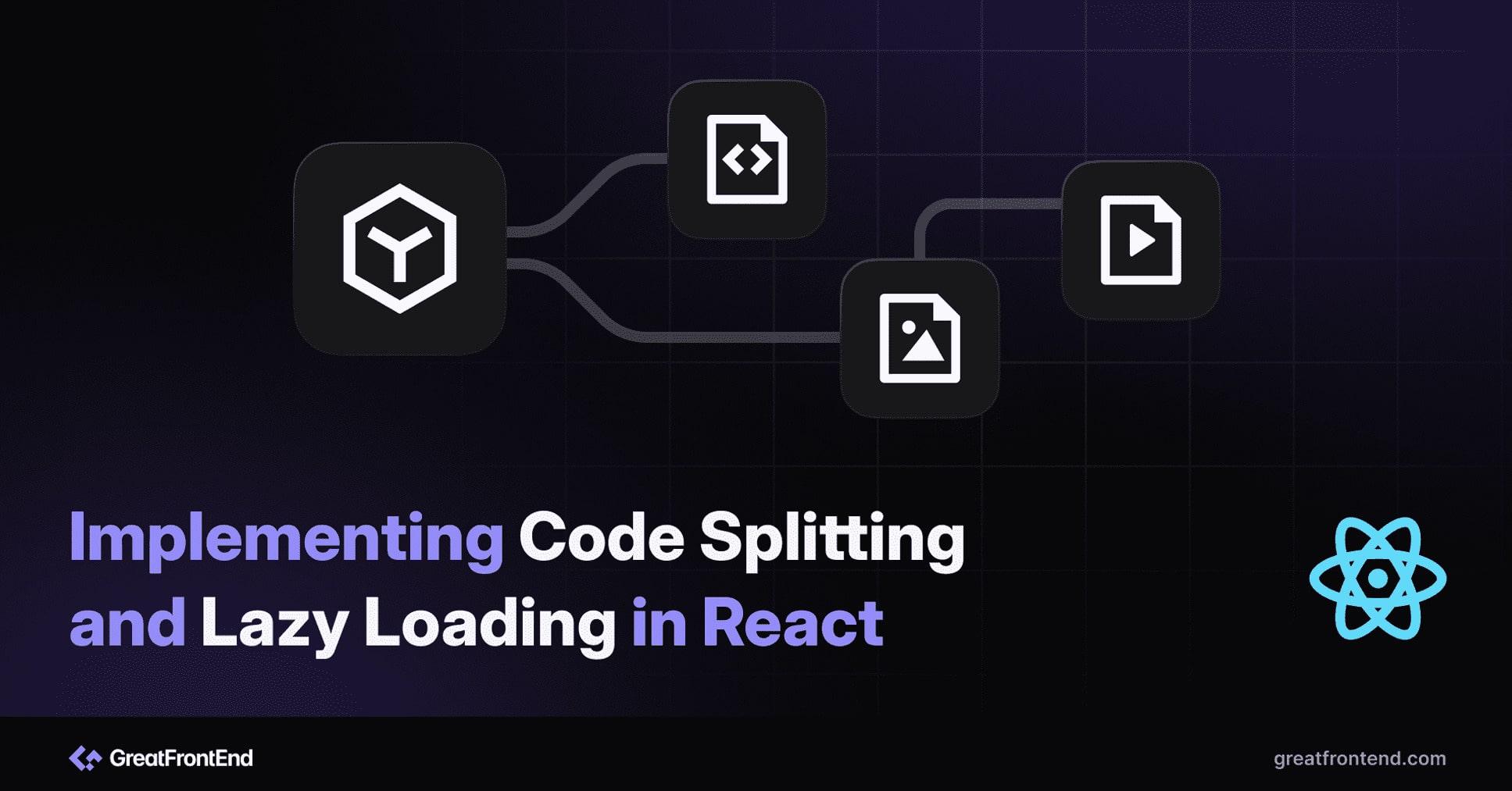 React uygulamalarında bundle boyutu optimizasyonu ve lazy loading ile yükleme sürelerini hızlandıran bir görsel