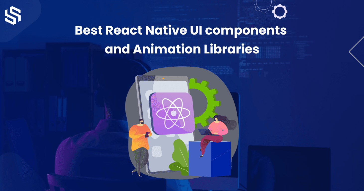 A vibrant graphic depicting mobile screens with smooth React Native animations, highlighting UI components and animation libraries for an enhanced user experience.