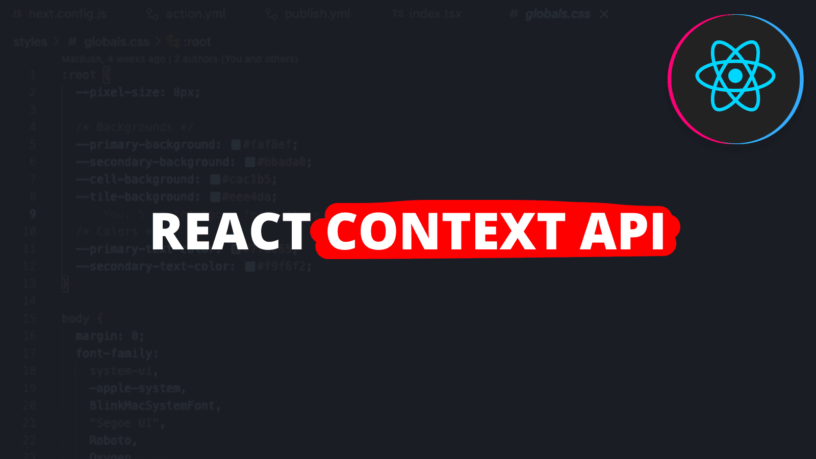 A visual representation of the React Context API, illustrating its role in advanced state management within React applications.