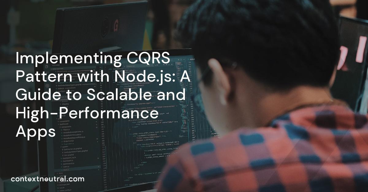 Architectural diagram illustrating the implementation of CQRS and Event Sourcing with Node.js and MongoDB, focusing on data integrity and application scalability.
